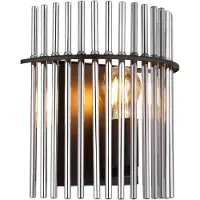 Globo Zwarte Wandlamp Gorley Met Smoke Glas