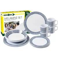 Brunner - Melamine Set Bluebay - Bestekset 16 Pieces, grijs/wit