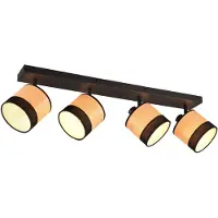 RL LIVE YOUR LIGHT REALITY BOLZANO - Spot - Zwart mat - excl. 4x E14 10W - Kap Houtlook