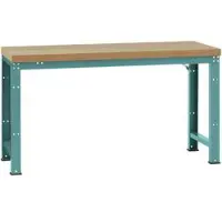 Manuflex werkbank Profi standaard, Tafelblad kunststof B 1250 x D 700, waterblauw