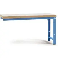 Manuflex aanbouw-werkbank Profi standaard, tafelblad kunststof, 1250 x 700 mm, lichtblauw