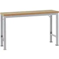 Manuflex werkbank Profi speciaal, tafelblad multiplex, 2000 x 700 mm, aluminium zilver