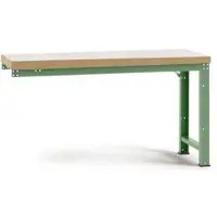 Manuflex aanbouw-werkbank Profi standaard, tafelblad kunststof, 1250 x 700 mm, resedagroen