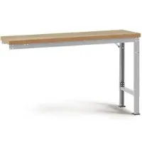 Manuflex aanbouw-werkbank Profi speciaal, tafelblad multiplex, 1500 x 700 mm, aluminium zilver