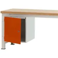 Manuflex onderbouw met schuifladen, voor werkbank Profi diepte 700 mm, roodoranje