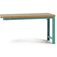 Manuflex aanbouw-werkbank Profi standaard, tafelblad multiplex, 1250 x 700 mm, waterblauw