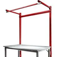 Manuflex Opbouwframe met giek, Basistafel STANDAARD werktafel/werkbank UNIVERSAL/PROFI, 1750 mm, robijnrood