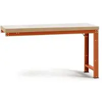 Manuflex aanbouw-werkbank Profi standaard, tafelblad kunststof, 1500 x 700 mm, roodoranje