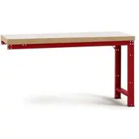 Manuflex aanbouw-werkbank Profi standaard, tafelblad kunststof, 1250 x 700 mm, robijnrood