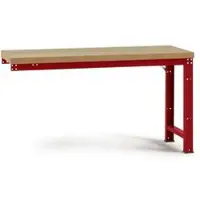 Manuflex aanbouw-werkbank Profi standaard, tafelblad multiplex, 1500 x 700 mm, robijnrood