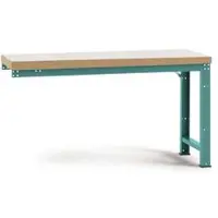 Manuflex aanbouw-werkbank Profi standaard, tafelblad kunststof, 2000 x 700 mm, waterblauw