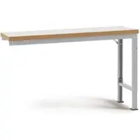 Manuflex aanbouw-werkbank Profi speciaal, tafelblad kunststof, 1750 x 700 mm, aluminium zilver