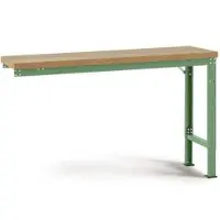 Manuflex aanbouw-werkbank Profi speciaal, tafelblad multiplex, 1500 x 700 mm, resedagroen