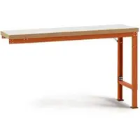 Manuflex aanbouw-werkbank Profi speciaal, tafelblad kunststof, 1750 x 700 mm, roodoranje
