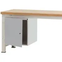 Manuflex onderbouw met schuifladen, voor werkbank Profi diepte 700 mm, aluminium zilver