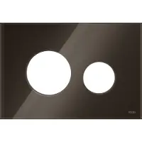 Tece Loop Voorkant Bedieningsplaat - Koffiebruin Glas - Glas - Toiletten, Bedieningspanelen - 4027255021716