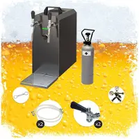 Ich-zapfe biertapinstallatie STREAM 50 complete set met 2-lijns doorstroomkoeler tot 55 l/h en 5-liter adapter