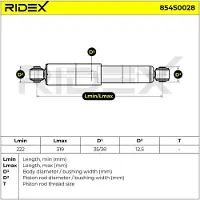 RIDEX 854S0028 Schokdemper