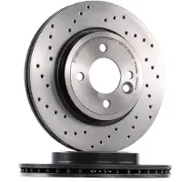 Brembo Remschijf 0986551X voorkant, gelocht, geventileerd, geperforeerd, 1 Stuk