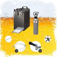 Ich-zapfe Complete set - Biertap - STREAM 80 bierkist, doorstroomkoeler 2-lijns droge koeler, Type A, zonder