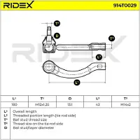 RIDEX 914T0029 Stuurkogel
