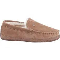 Warmbat Huisschoen 'Grizzly' beige / cognac