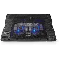 Nedis notebook stand, aantal fans: 2 Voeding via USB | Aantal hoeken: 4 | 18 " | 1200 rpm | LED
