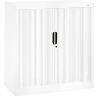 C+P Omnispace rolluikkast, 2 OH, afsluitbaar, B 1000 x D 420 x H 1030 mm, staal/kunststof, verkeerswit