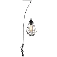 Globo Hanglamp Hanglamp Eetkamerlamp Vlechtwerk zwart Woonkamerlamp L 245 cm