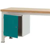 Manuflex onderbouw met schuifladen, voor werkbank Profi diepte 700 mm, waterblauw