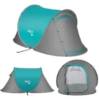 Nils Camp Serie - Zelfopzettend Kampeertent - Turkse Kleur - UV-bescherming - Windbescherming