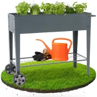 Arebos Verhoogd plantenbed Metalen groentebed Plantenbak Metalen bed Bloembed