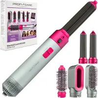 ProfiCare HAS 3132 - 4 in1 Multistyler - Heteluchtborstel -Airstyler - Hairwrap -Hairstyler voor krullen, volume, stijlen en drogen - grijs/pink - 3 standen