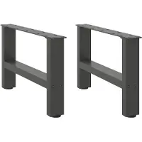vidaXL Salontafelpoten 2 st 50x(30-31) cm staal antracietkleurig