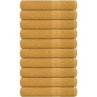 vidaXL Handdoeken FROGN 10 st 100x200 cm 360 g/m² goud