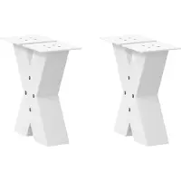 vidaXL Salontafelpoten 2 st X-vormig 30x(30-31) cm staal wit