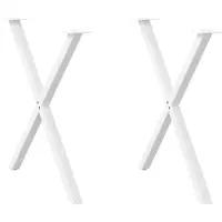 vidaXL Eettafelpoten 2 st X-vormig 70x(72-73) cm staal wit