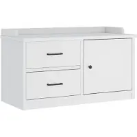 vidaXL Gangbankje SANDNES wit 87x40x50 cm massief grenenhout