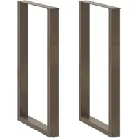 vidaXL Bartafelpoten 2 st U-vormig 60x(100-101) cm staal naturel