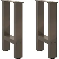 vidaXL Salontafelpoten 2 st 38x(42-43) cm staal naturel
