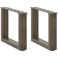 vidaXL Salontafelpoten 2 st U-vormig 40x(30-31) cm staal naturel