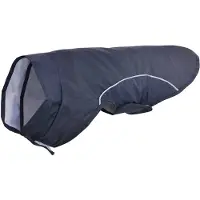 vidaXL Hondenregenjas met reflecterende strips polyester marineblauw S