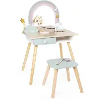 Janod - Unicorn - Houten kappers tafel met accessoires