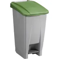 BRB-Lagertechnik Afvalcontainer/rolemmer - pedaalemmer Basic - groen - 60 liter - 49 x 38 x 70 cm - huis/tuin afval scheiden