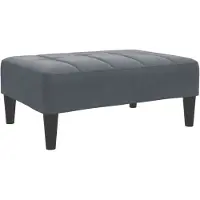 vidaXL Voetenbank 77x55x31 cm fluweel donkergrijs