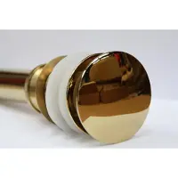 Teakea - Pop-up Afvoerplug Zonder Overloop - Goudkleurig - 1¼ Inch - Luxe Waskom Afvoerplug