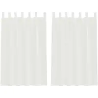 vidaXL Gordijnen voile met lussen 2 st 140x175 cm wit