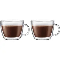 Bodum Bistro latte-glazen - 2-delig - dubbelwandig - 0,45L - met oor