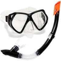 Atlantis Andros Combo - Snorkelset - Duikbril - Snorkel - Volwassenen - Zwart