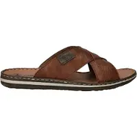 Rieker Slippers bruin Leer Maat 44